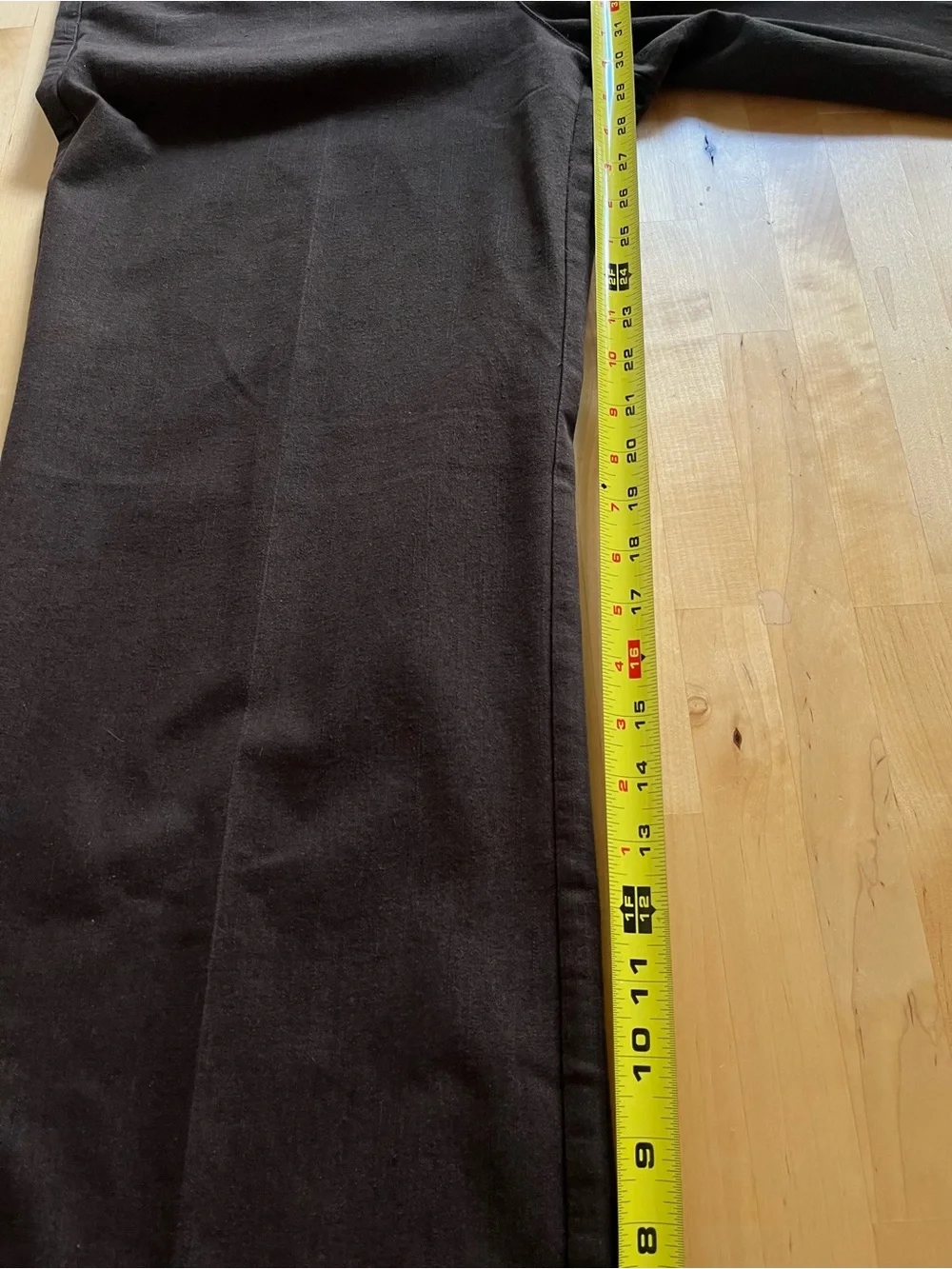 VTG Y2K Brown Flared Stretch Trouser Wide Waistband Side Button Tab Bootcut